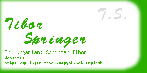 tibor springer business card